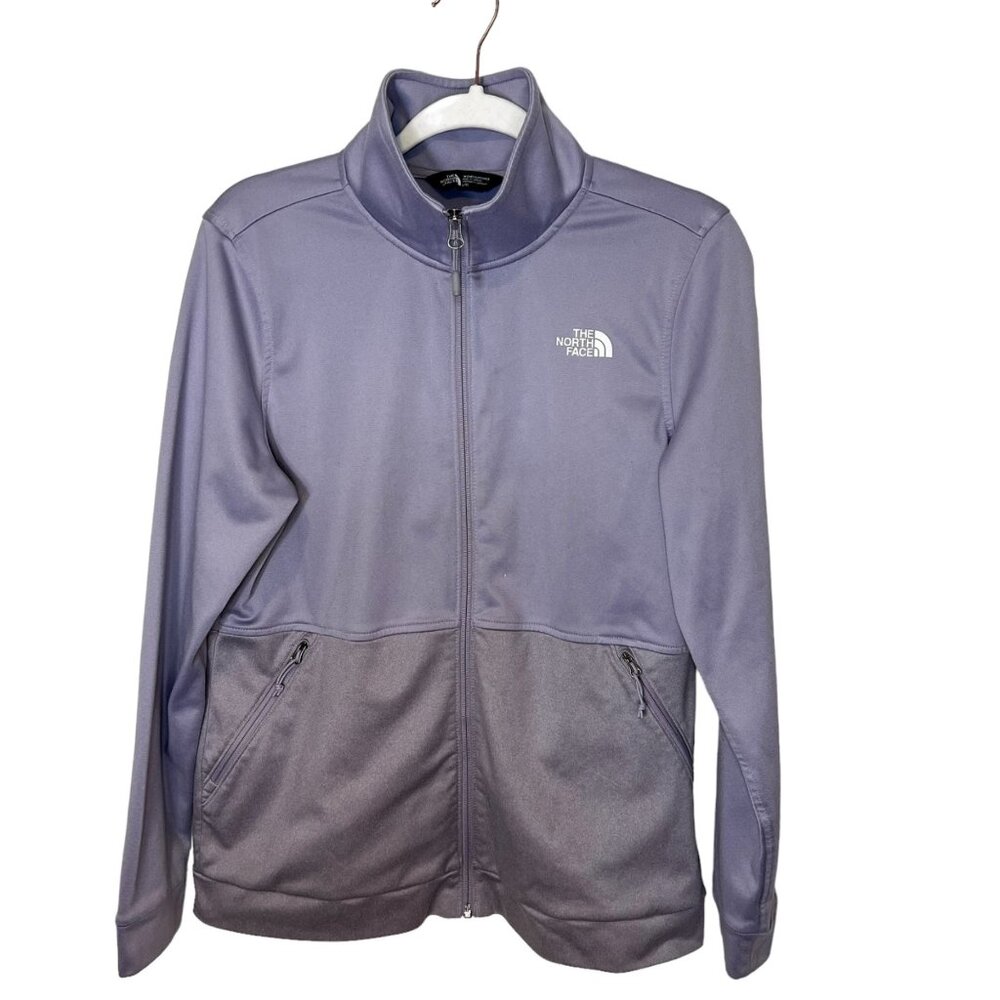 The North Face Jacket L Womens Purple Fleece Lined Logo Full Zip Size‎ Large